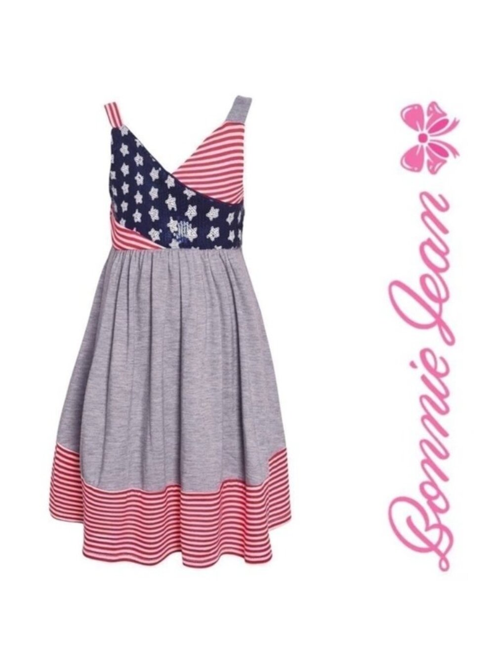 Bonnie Jean | Girl's 4th of July Dress - Americana Sundress | Size 14